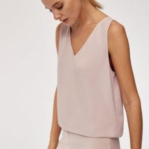 aritzia babaton murphy blouse in blush pink (size S)
